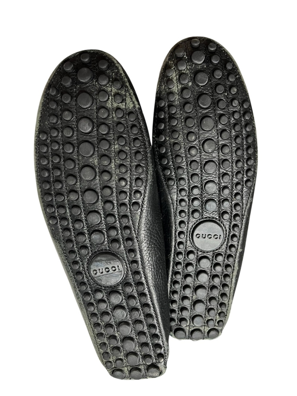 Men's Black Leather Gucci Slip-On Loafers - Picture 9 of 12